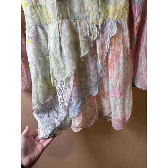 LoveShackFancy Pastel Floral Mini Dress - Picture 3 of 8